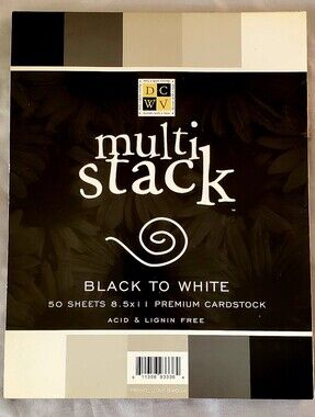 DCWV Multi Stack Black to White Premium Cardstock